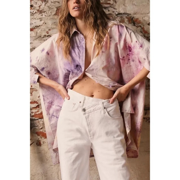 AGOLDE Criss Cross Wide Leg Jeans - Picture 1 of 14